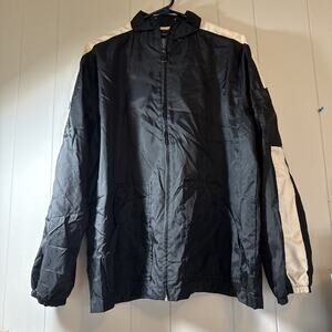 Vintage 90s Nike Windbreaker Jacket Mens XL Black Full Zip JJ
